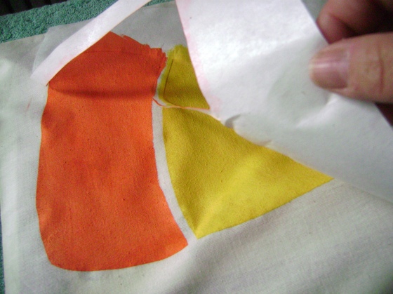 Once its dry, carefully peel the paper off and discard it. 
